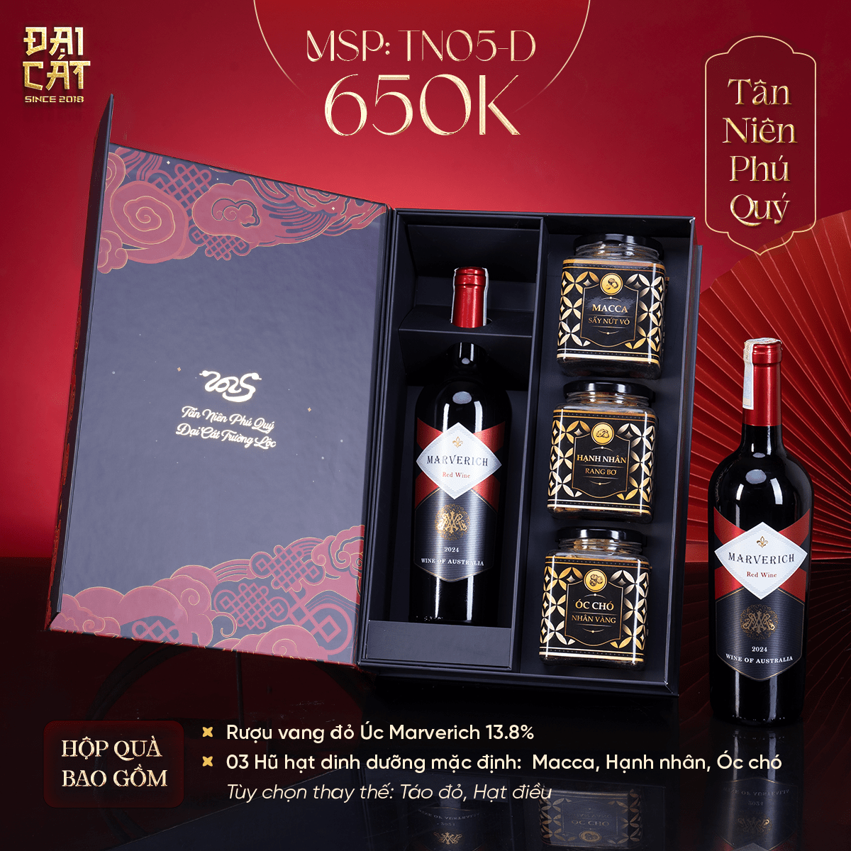 Set Quà Tân Niên Phú Quý TN05-Đỏ