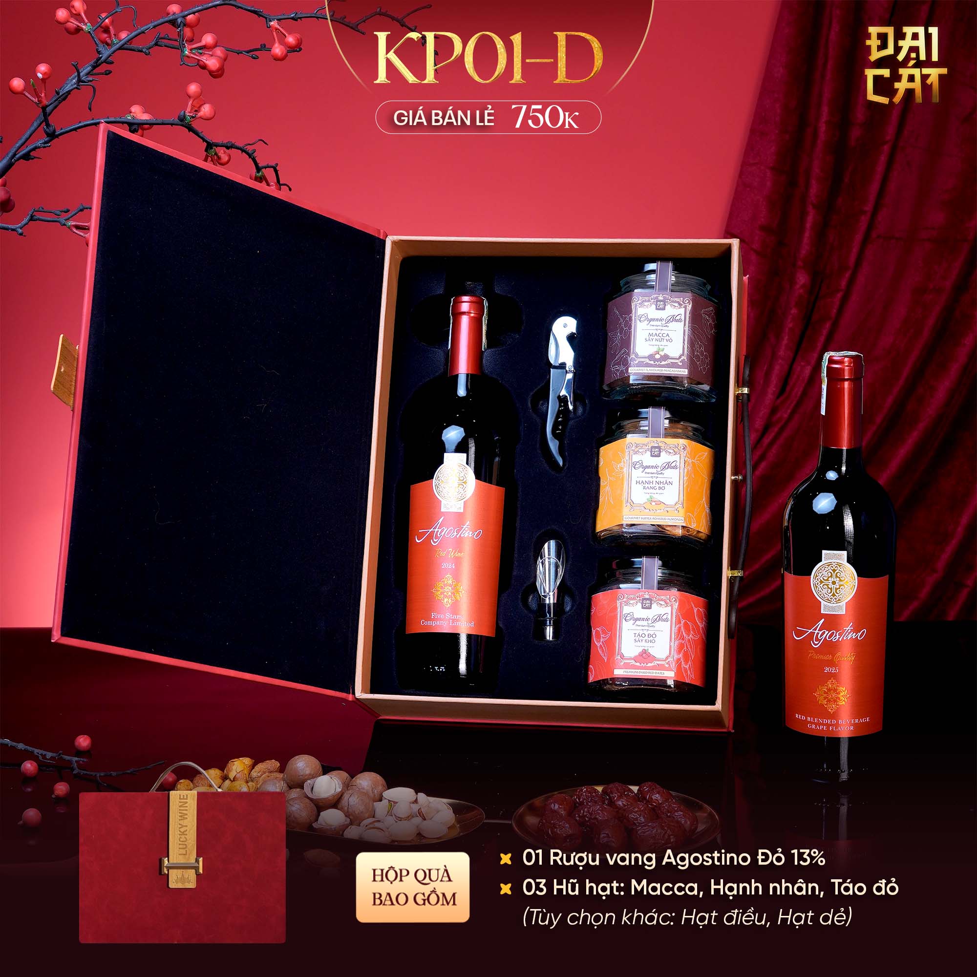 Set Quà Kim Phẩm Hồng Vận KP01-D