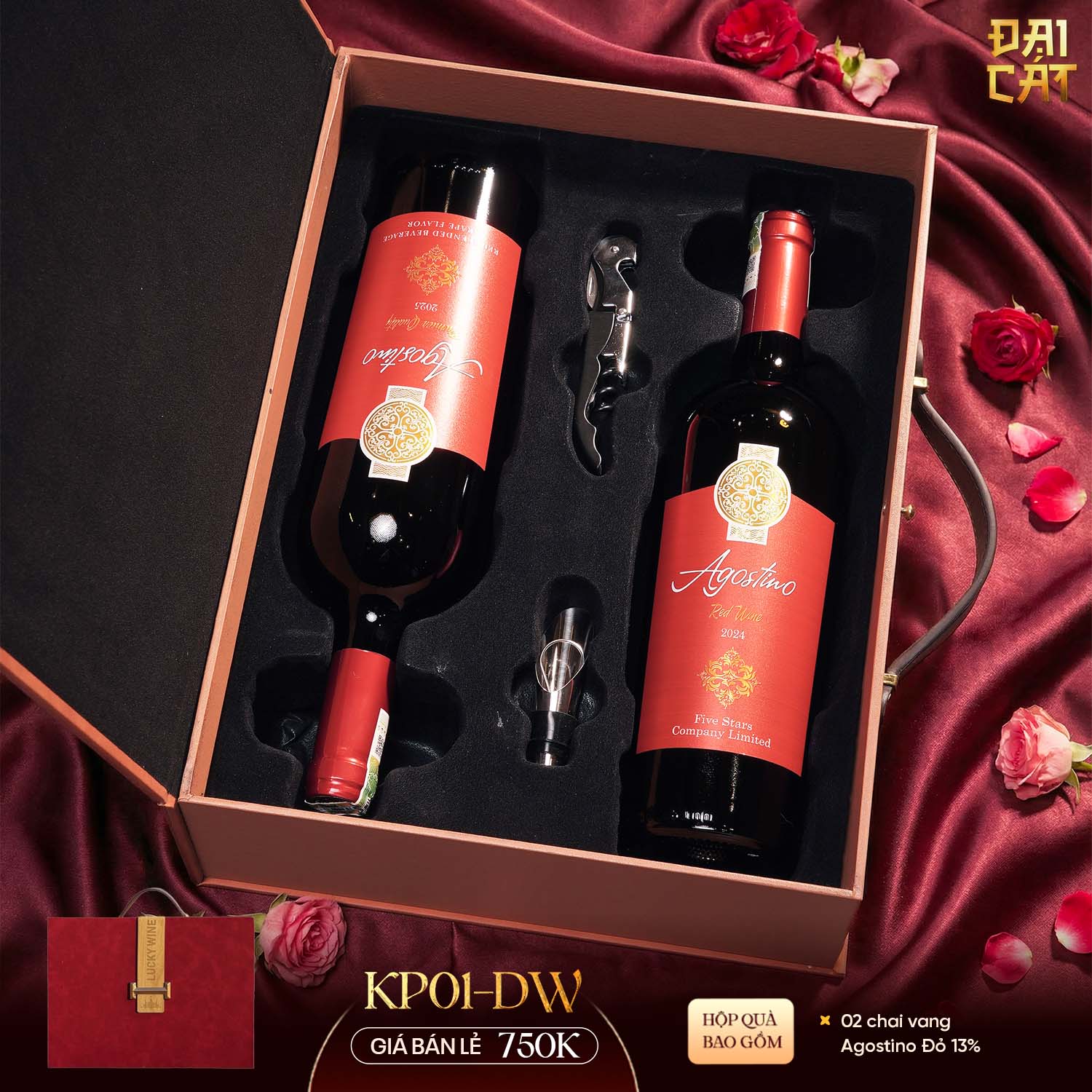 Set Quà Kim Phẩm Hồng Vận KP01-DW