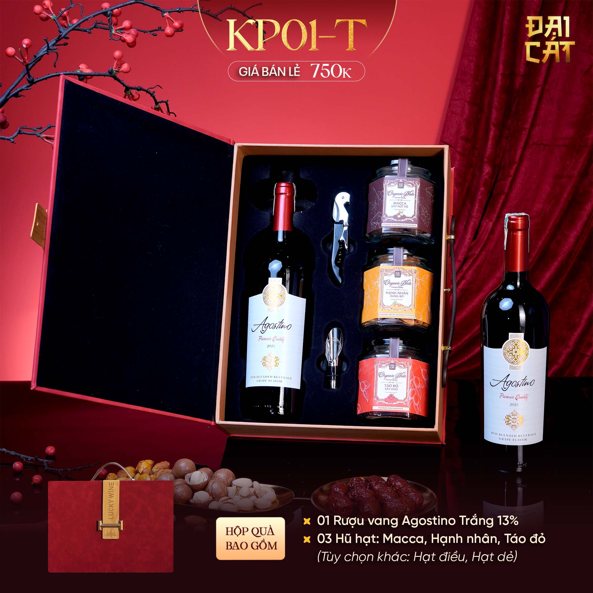 Set Quà Kim Phẩm Hồng Vận KP01-T