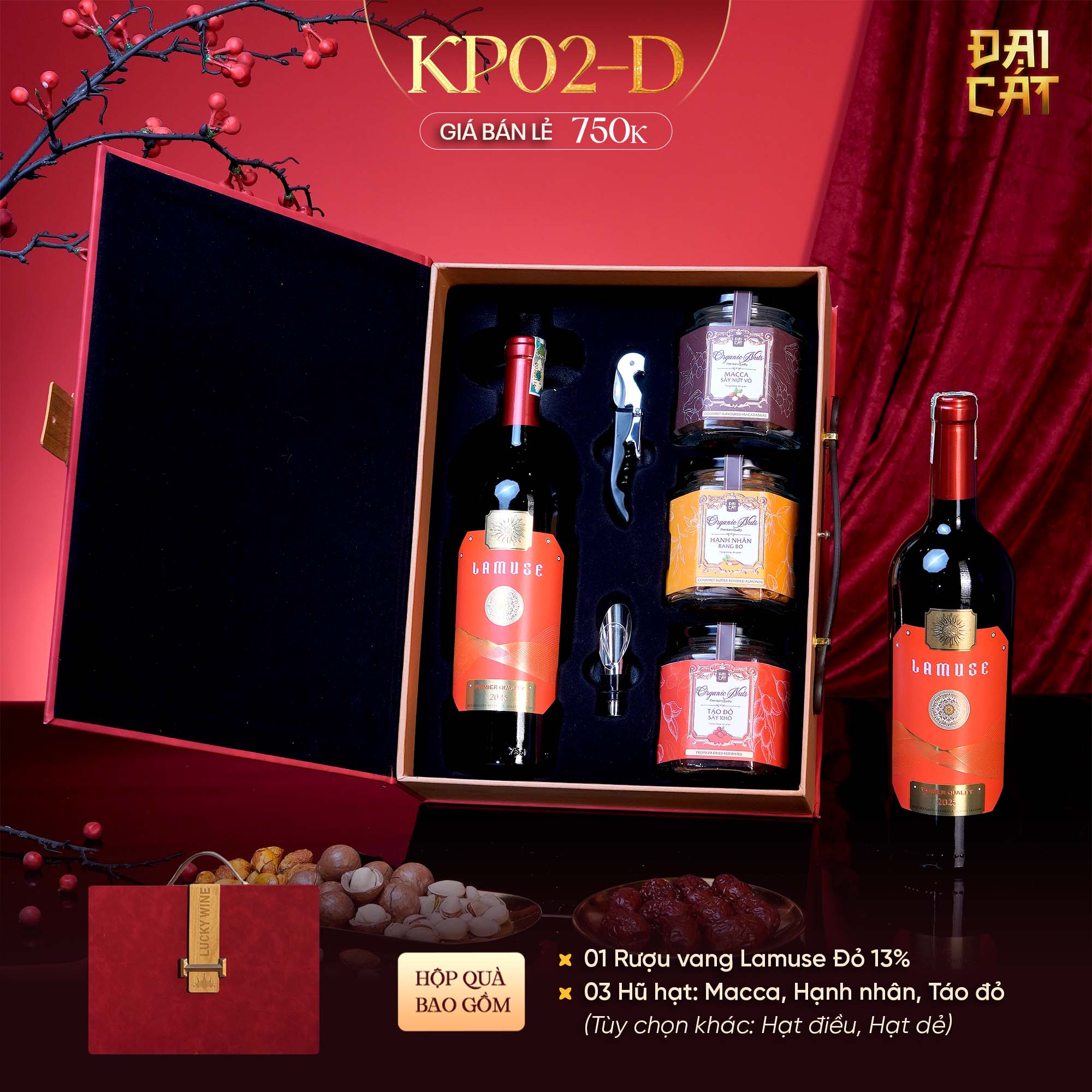 Set Quà Kim Phẩm Hồng Vận KP02-D