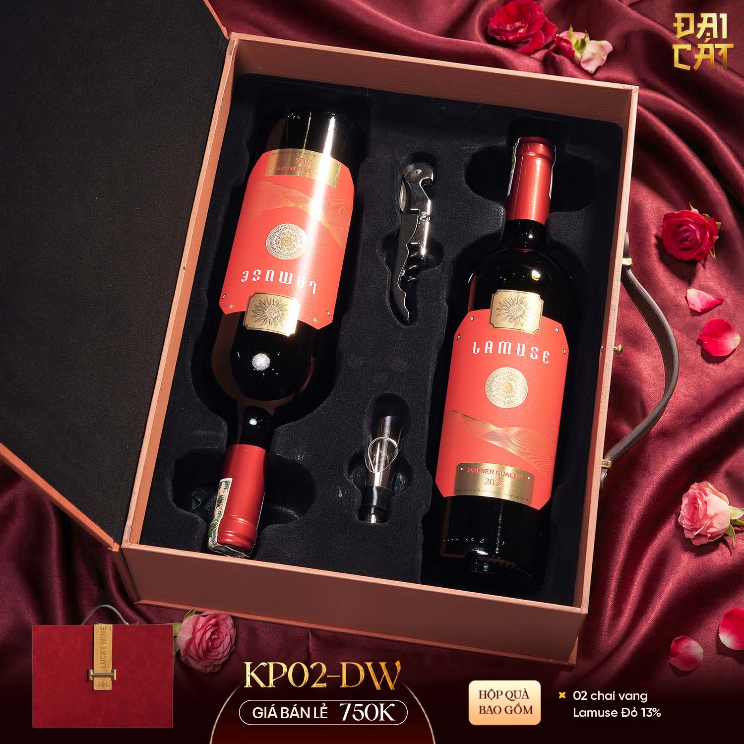 Set Quà Kim Phẩm Hồng Vận KP02-DW