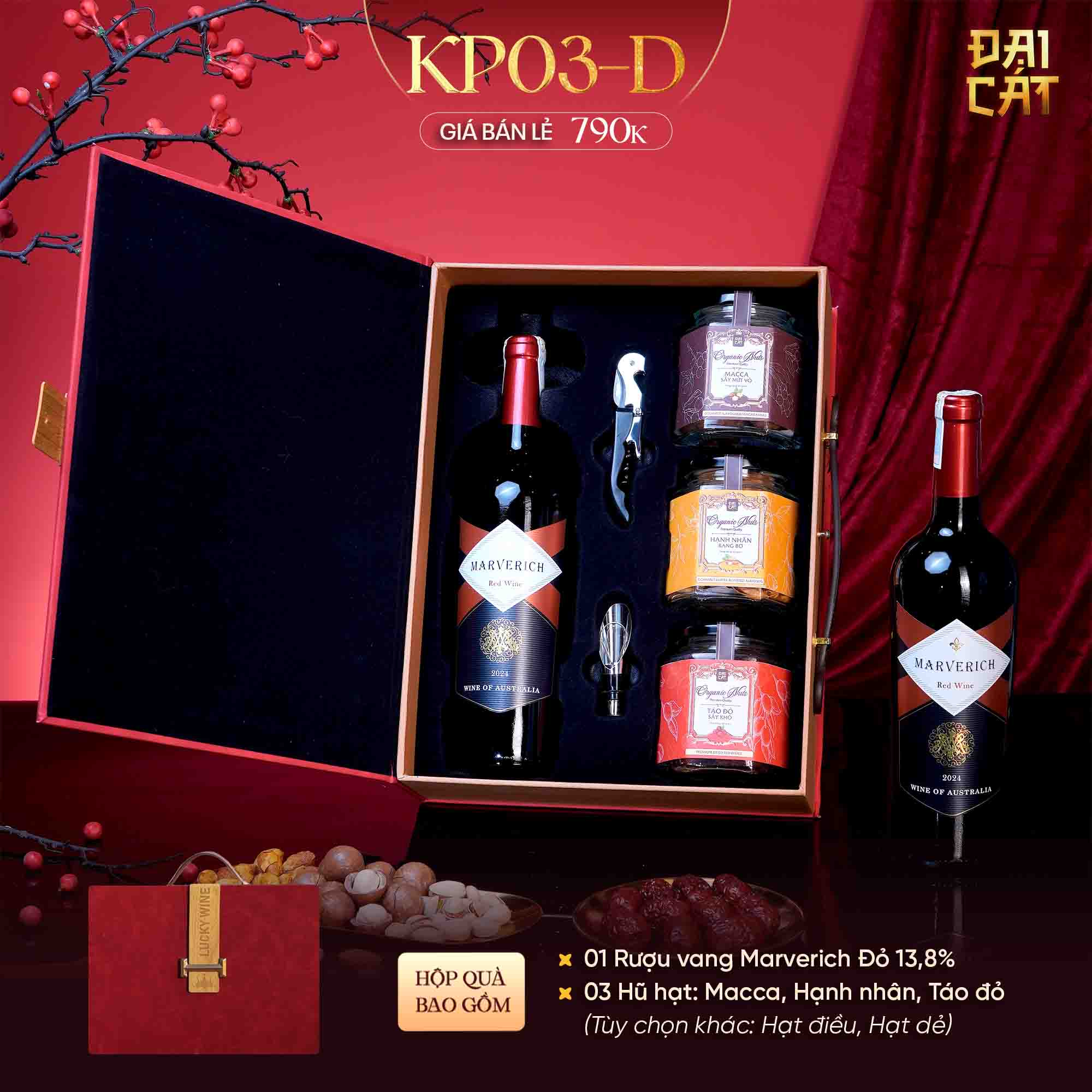 Set Quà Kim Phẩm Hồng Vận KP03-D