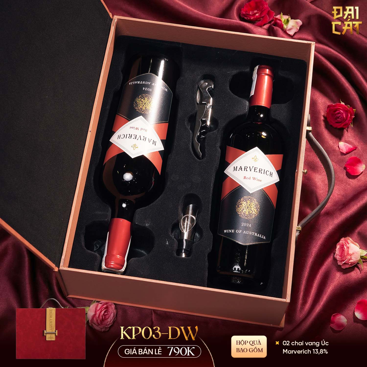 Set Quà Kim Phẩm Hồng Vận KP03-DW