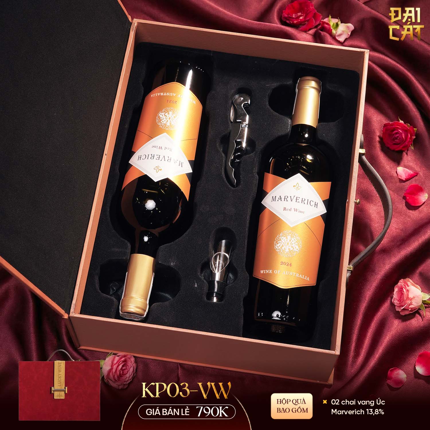 Set Quà Kim Phẩm Hồng Vận KP03-VW