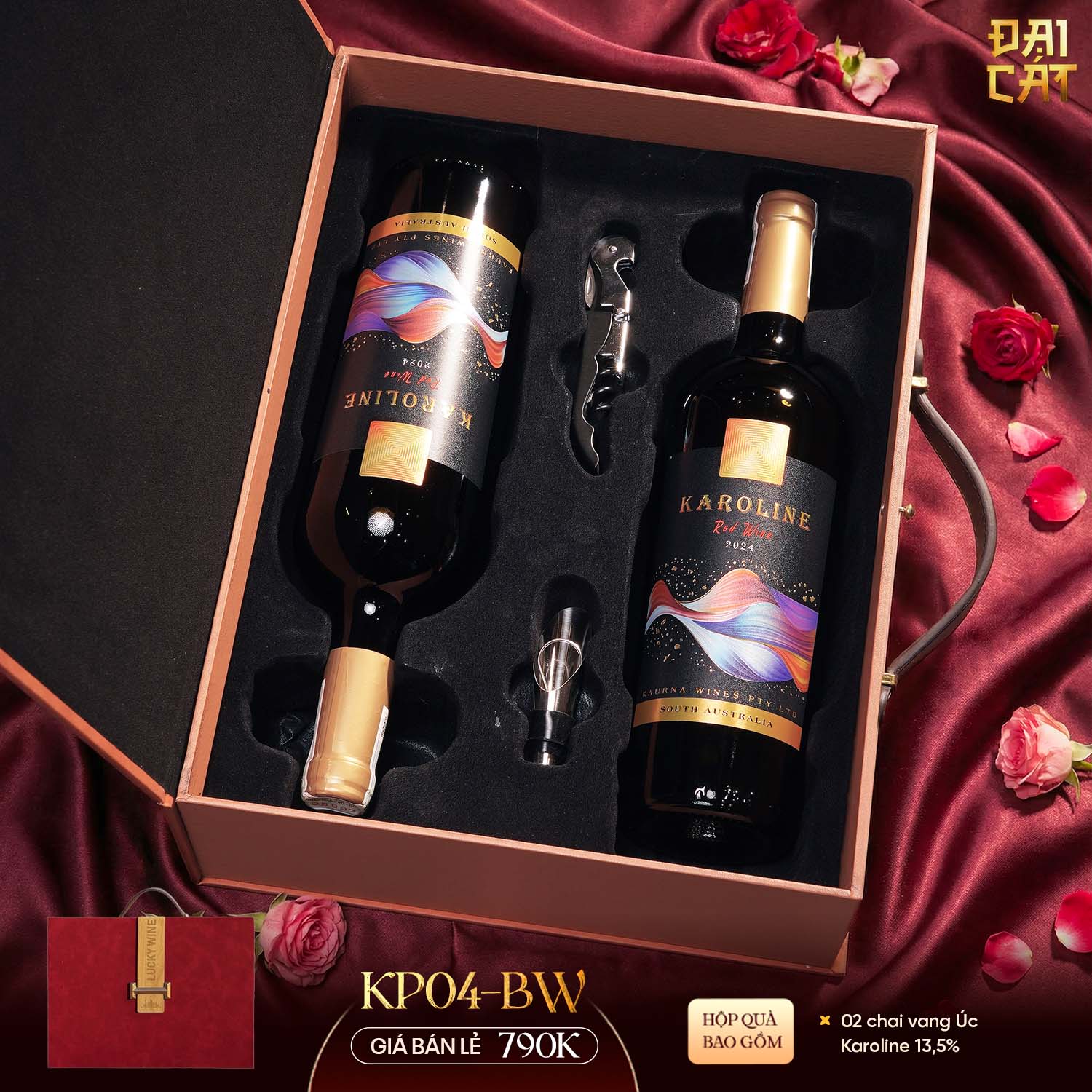 Set Quà Kim Phẩm Hồng Vận KP04-BW