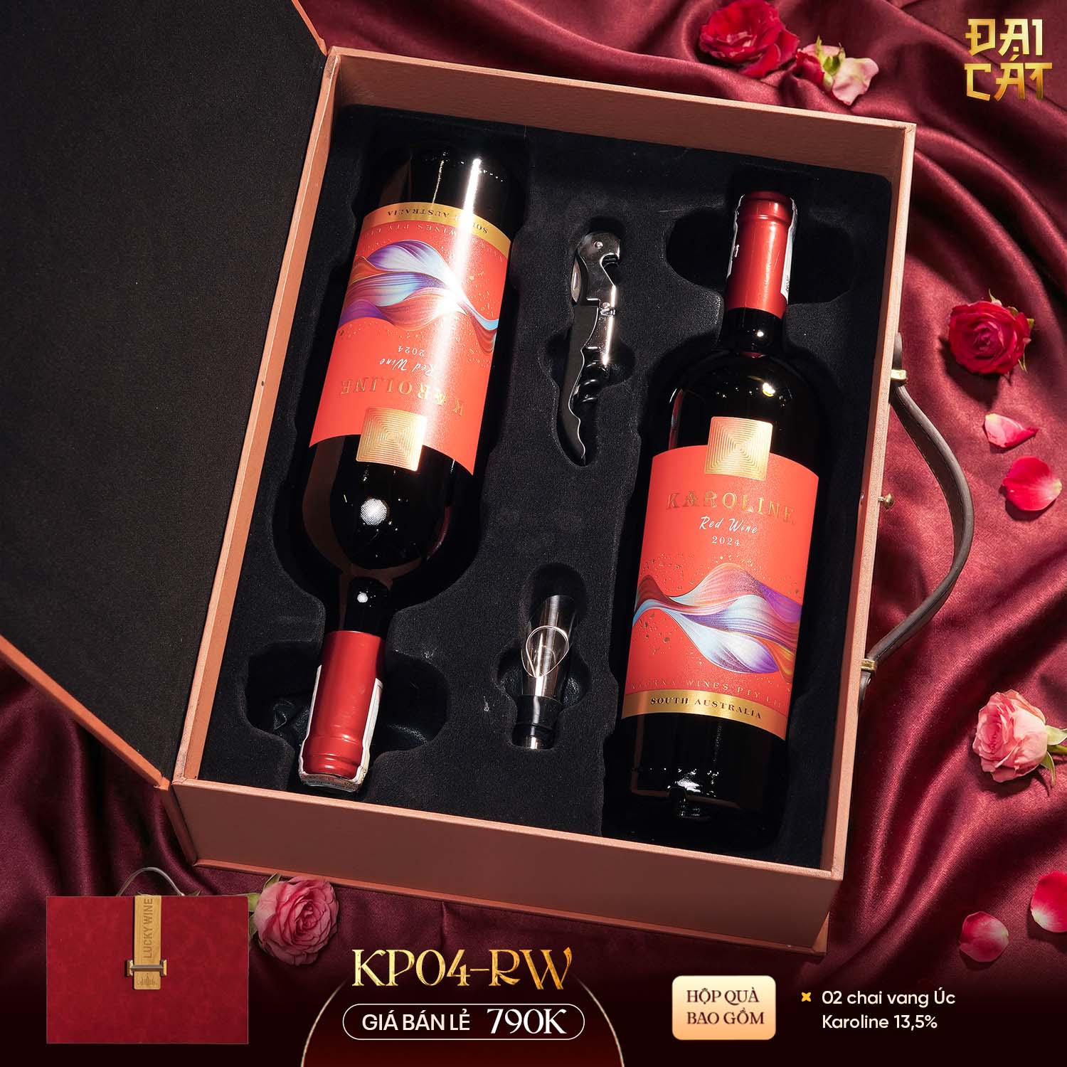 Set Quà Kim Phẩm Hồng Vận KP04-RW