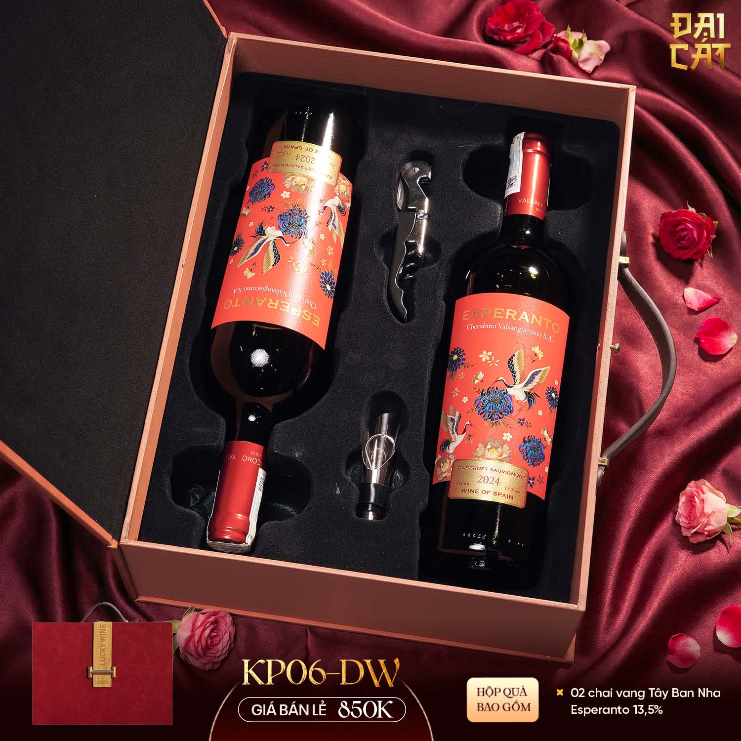 Set Quà Kim Phẩm Hồng Vận KP06-DW