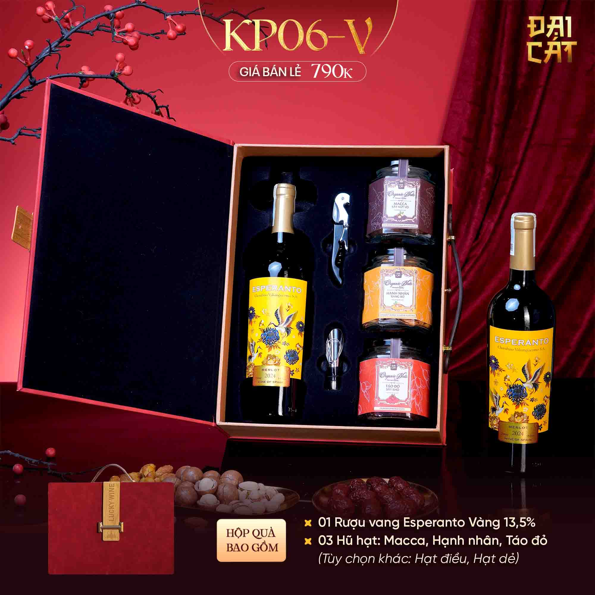 Set Quà Kim Phẩm Hồng Vận KP06-V