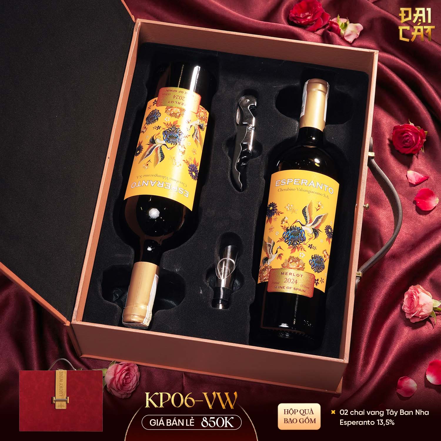 Set Quà Kim Phẩm Hồng Vận KP06-VW