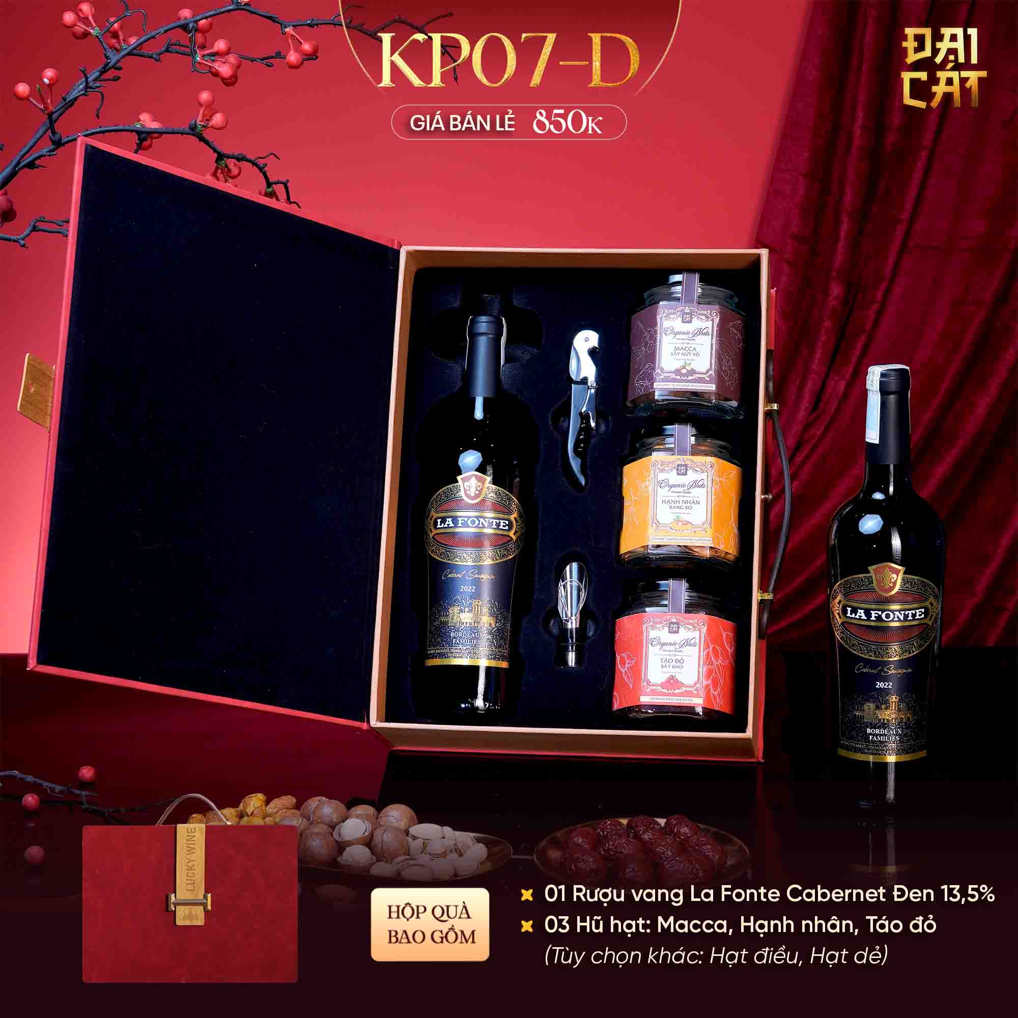 Set Quà Kim Phẩm Hồng Vận KP07-D