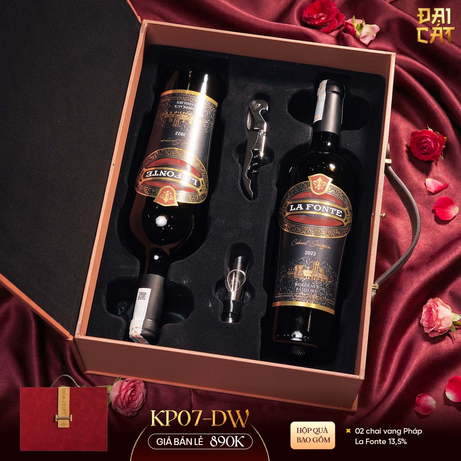 Set Quà Kim Phẩm Hồng Vận KP07-DW