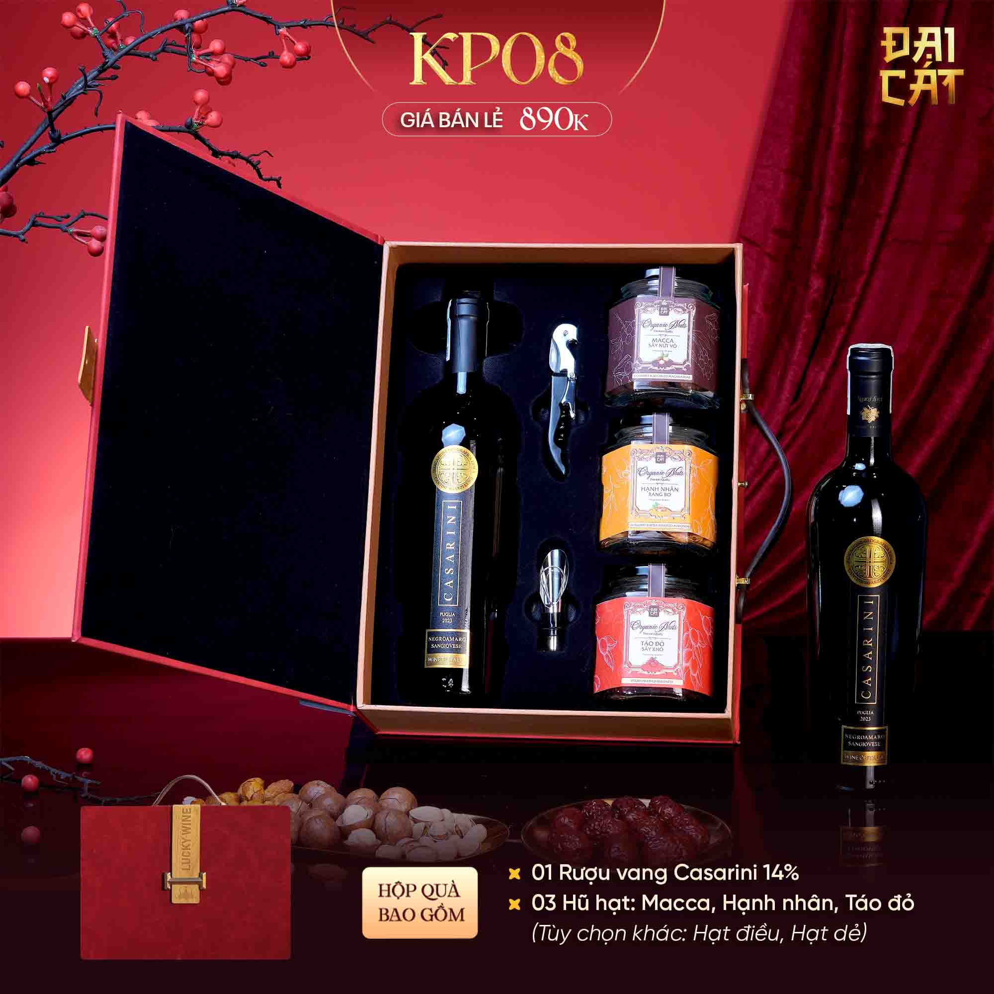 Set Quà Kim Phẩm Hồng Vận KP08