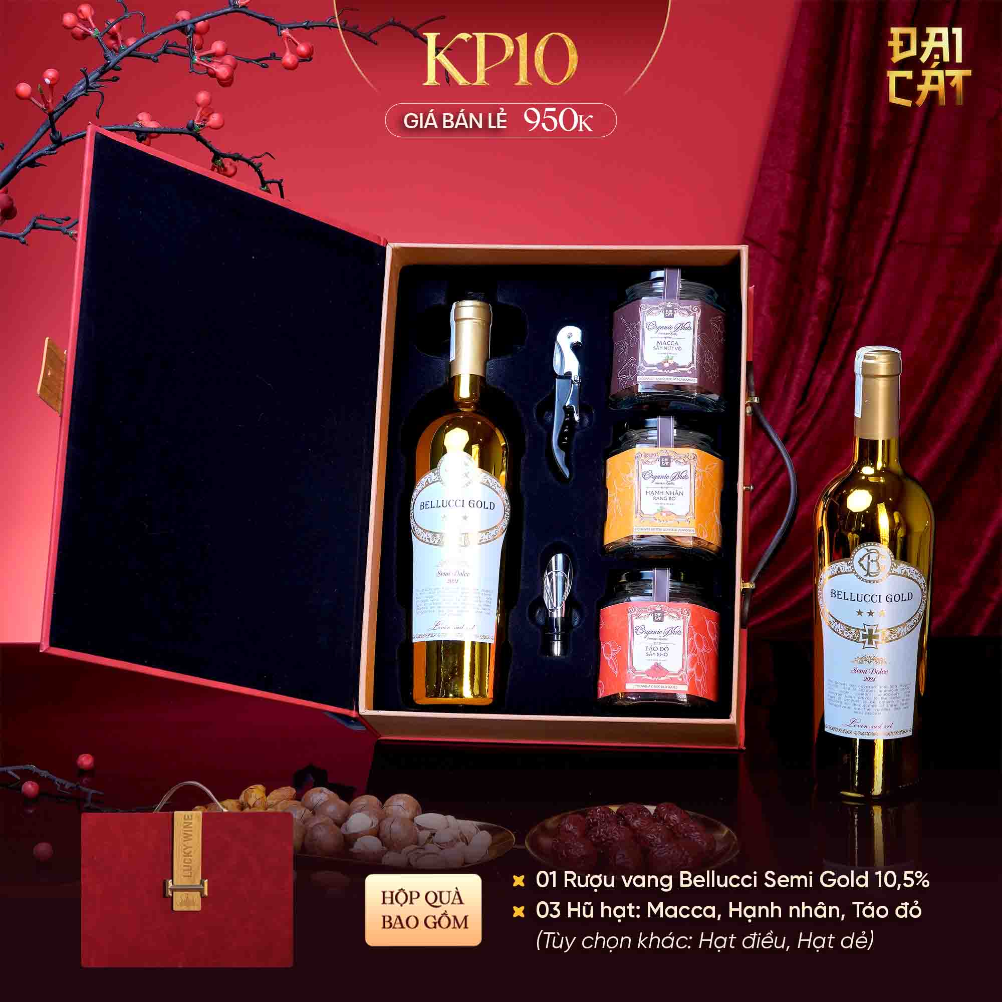 Set Quà Kim Phẩm Hồng Vận KP10
