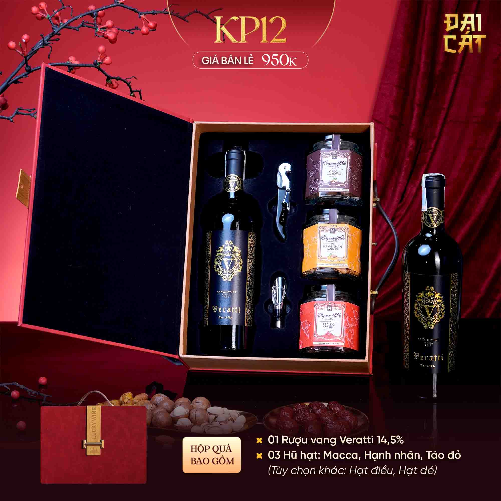 Set Quà Kim Phẩm Hồng Vận KP12