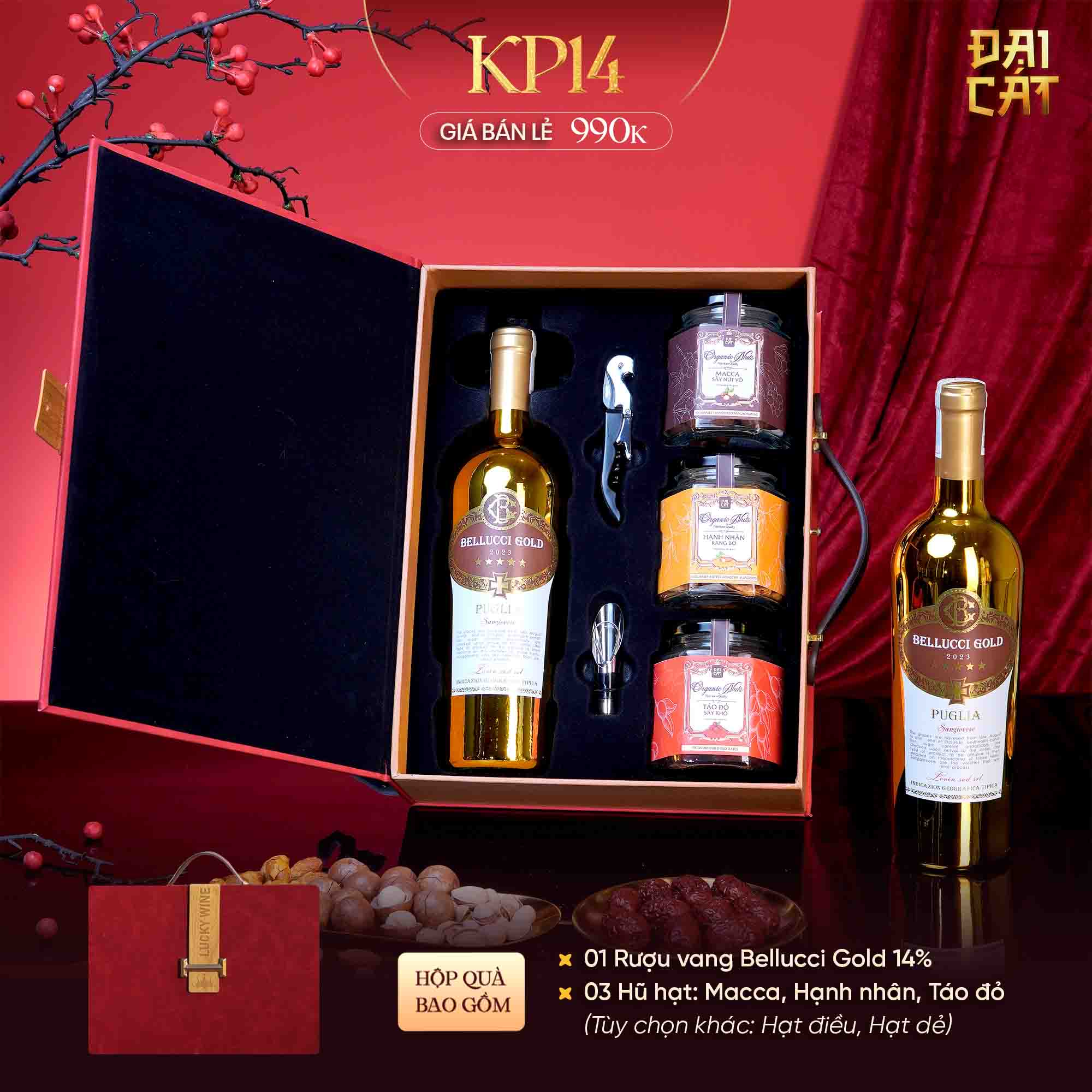 Set Quà Kim Phẩm Hồng Vận KP14