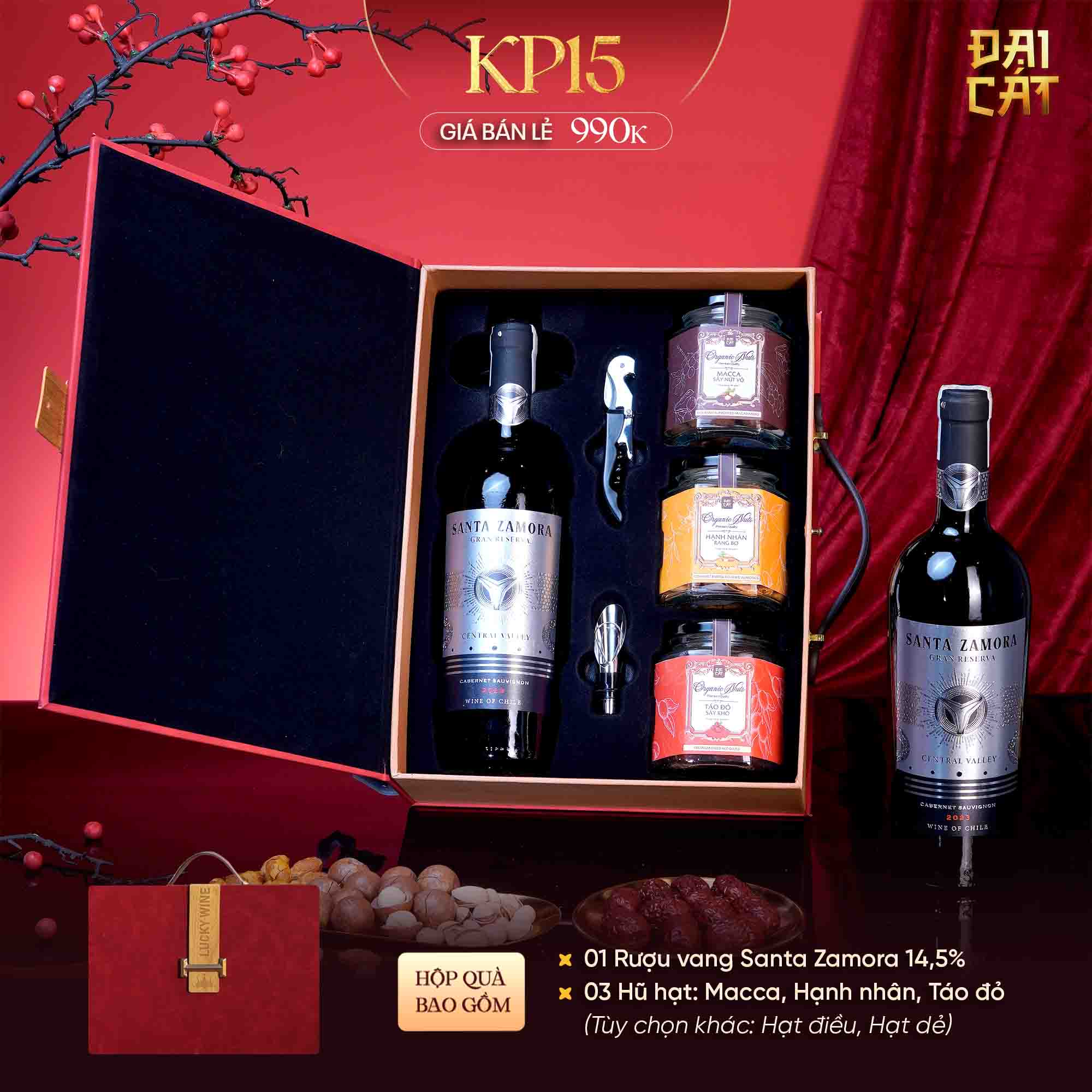 Set Quà Kim Phẩm Hồng Vận KP15