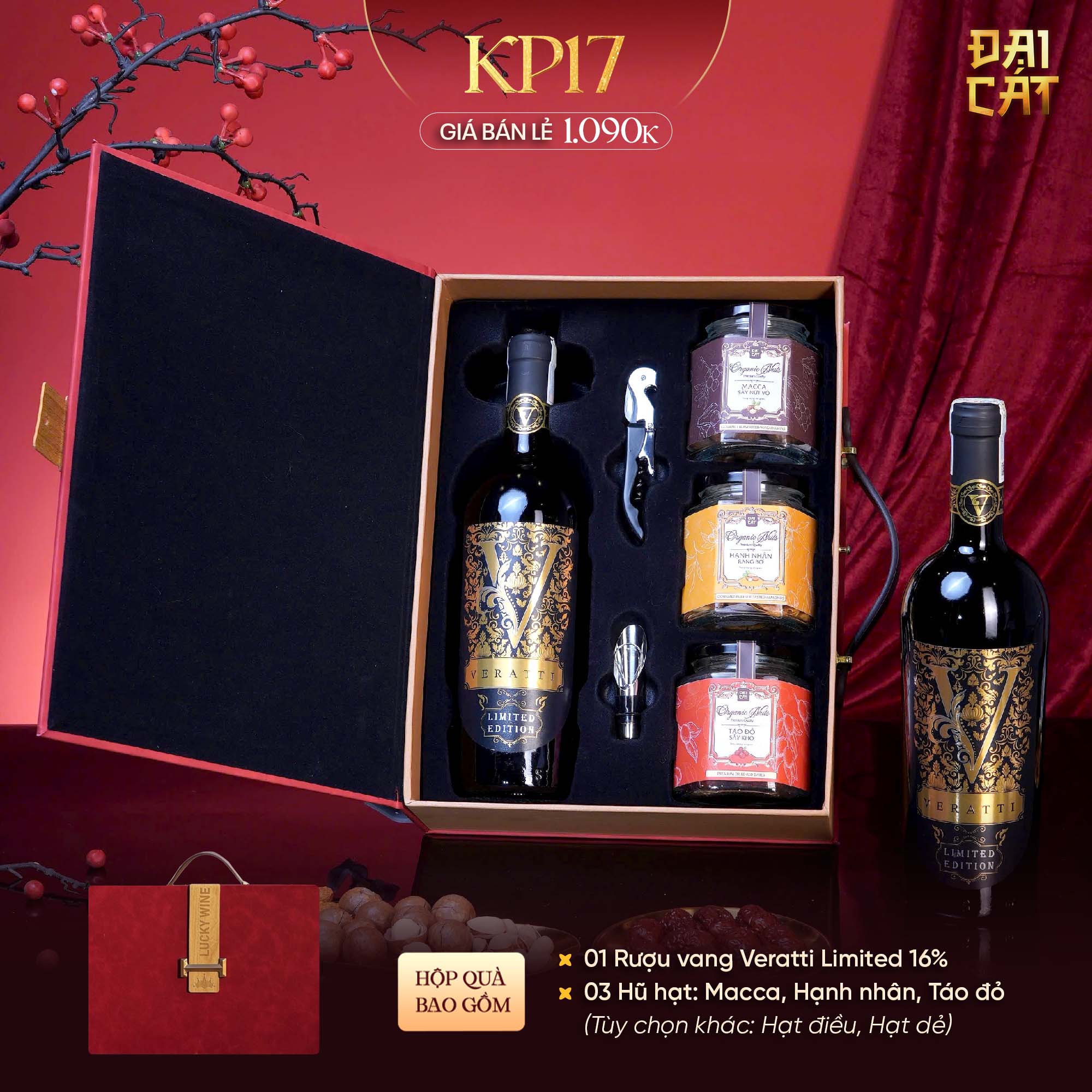 Set Quà Kim Phẩm Hồng Vận KP17