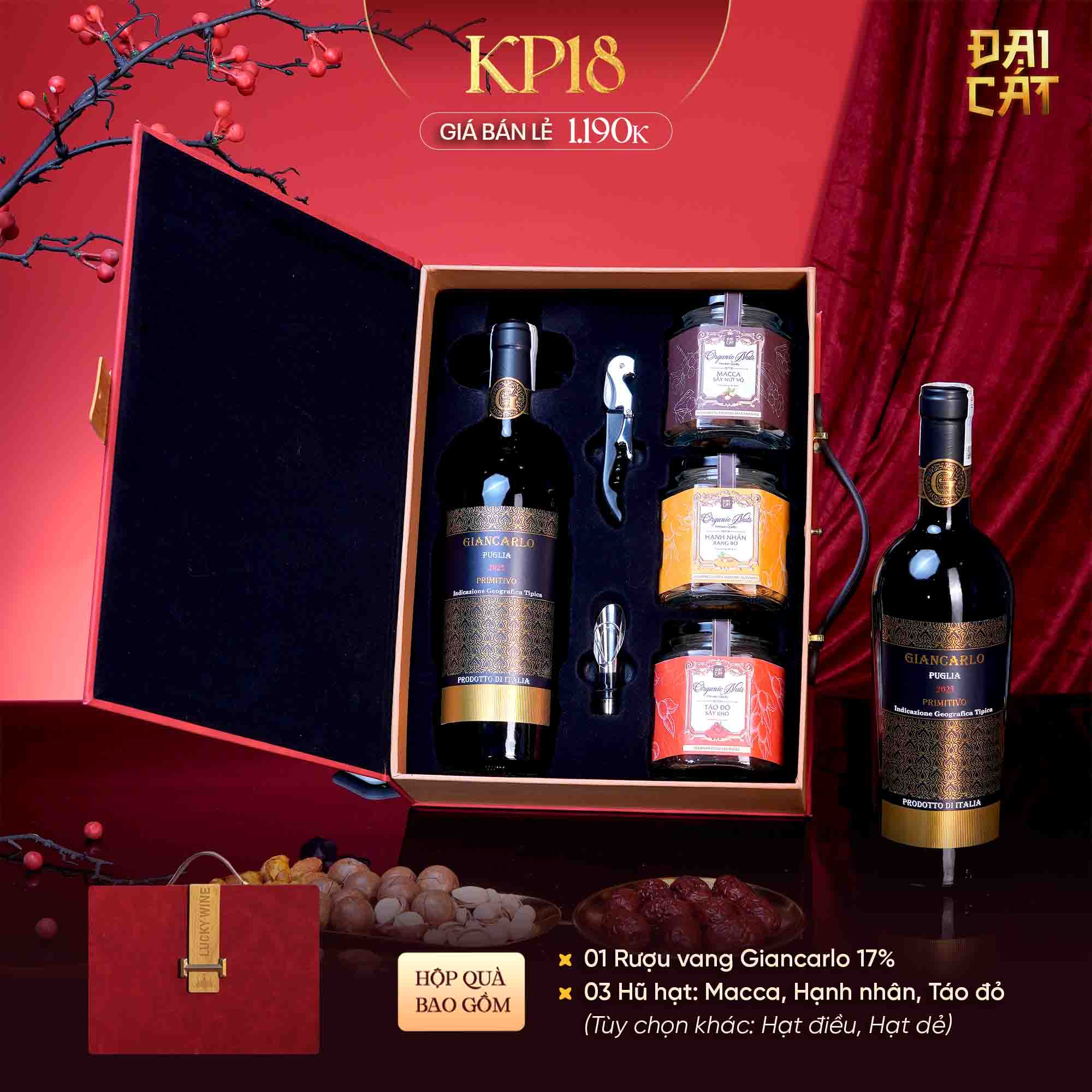 Set Quà Kim Phẩm Hồng Vận KP18