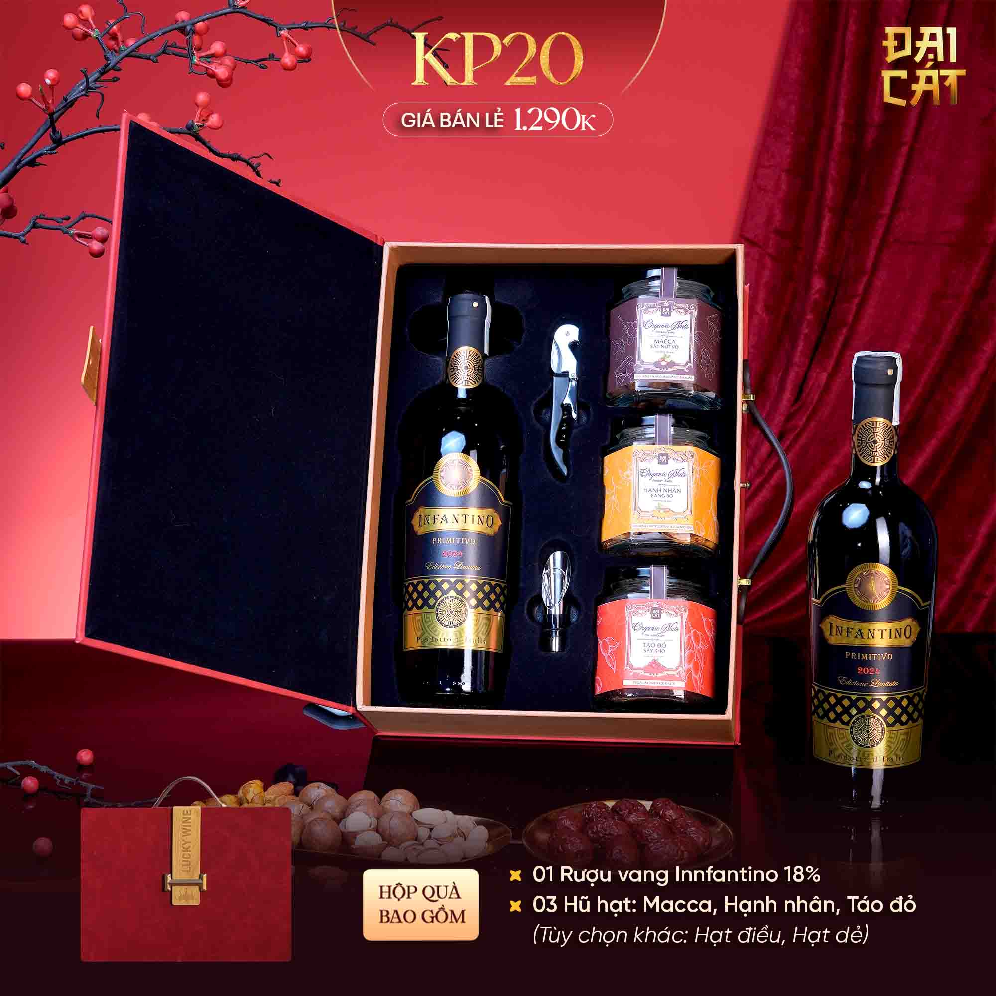 Set Quà Kim Phẩm Hồng Vận KP20