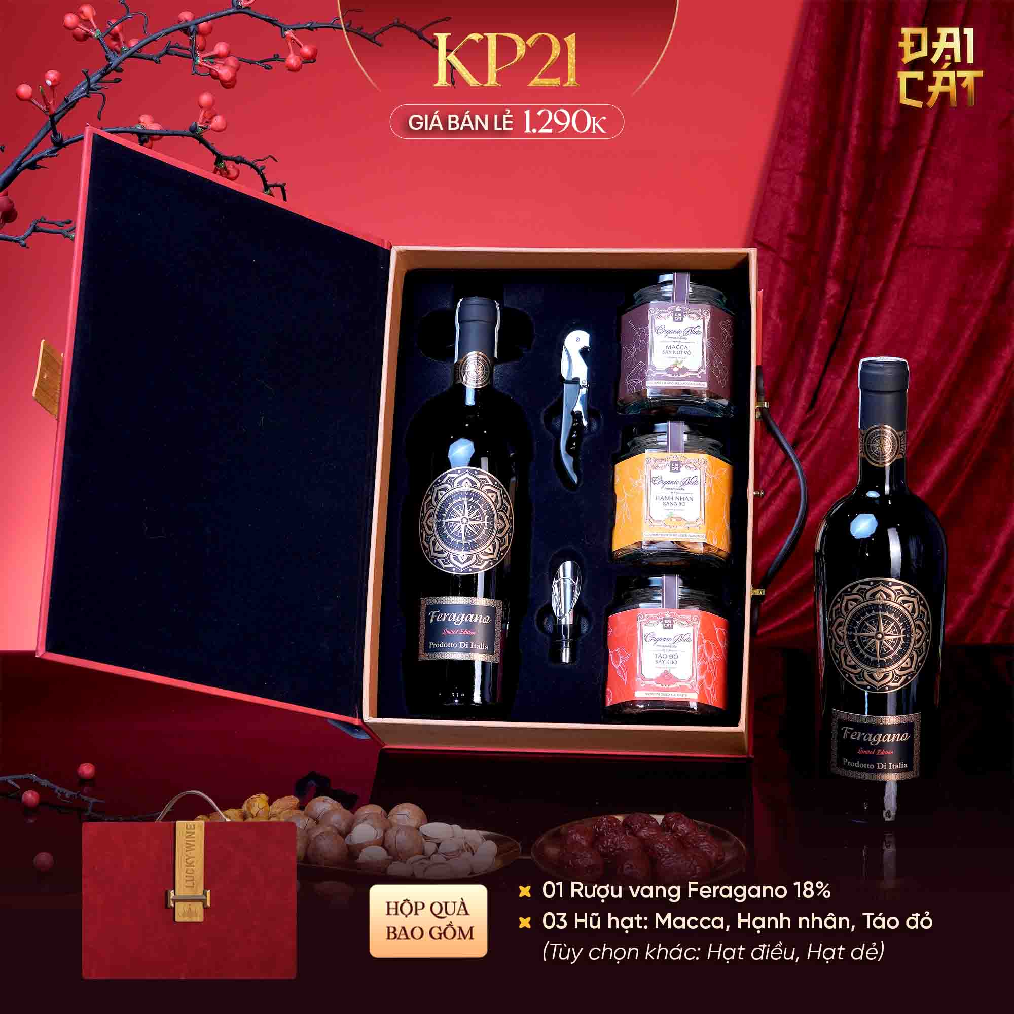 Set Quà Kim Phẩm Hồng Vận KP21