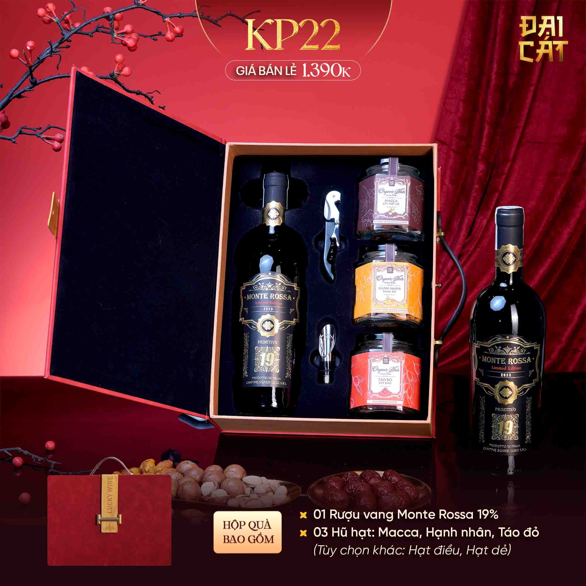 Set Quà Kim Phẩm Hồng Vận KP22