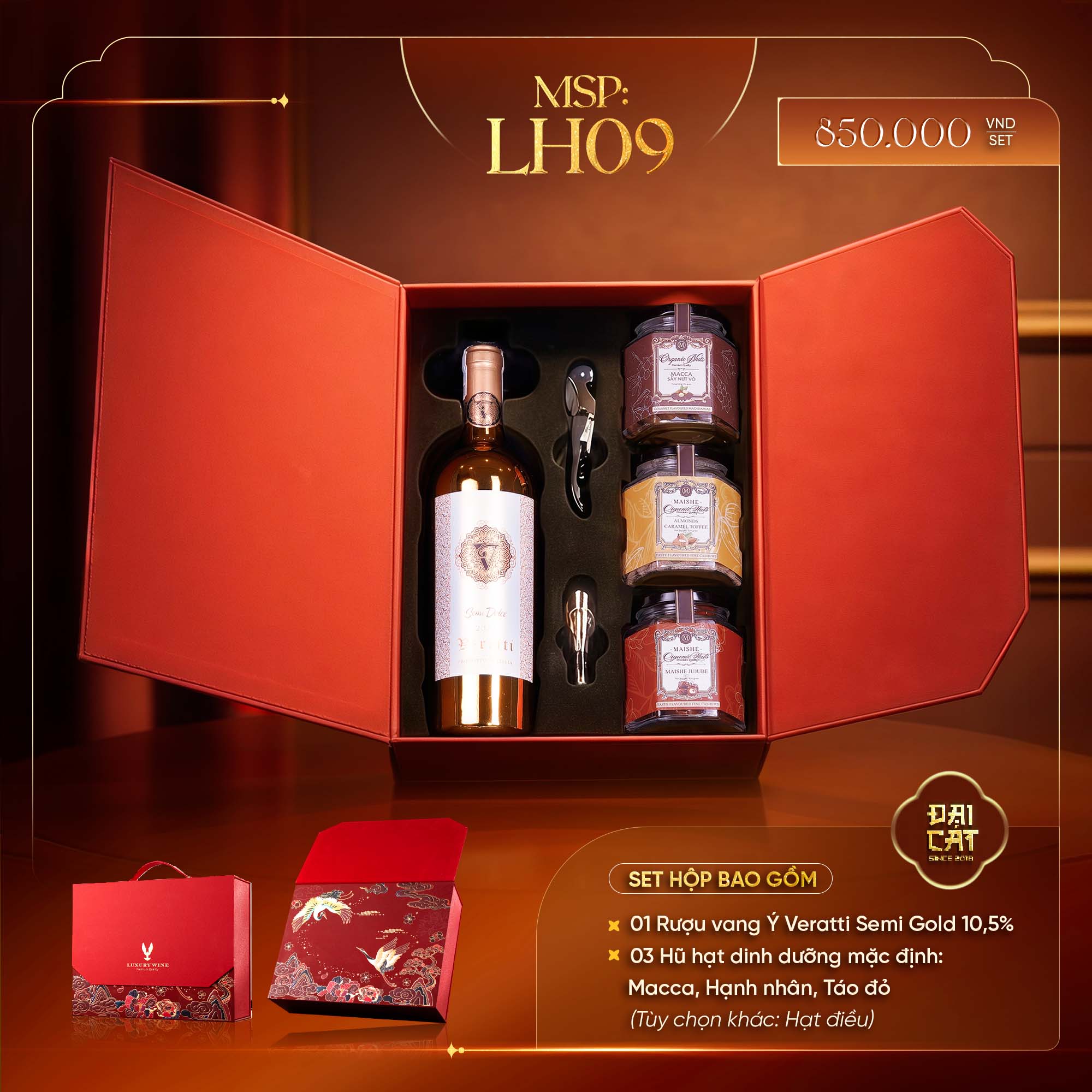 Set Quà Lưỡng Hạc Diên Niên LH09