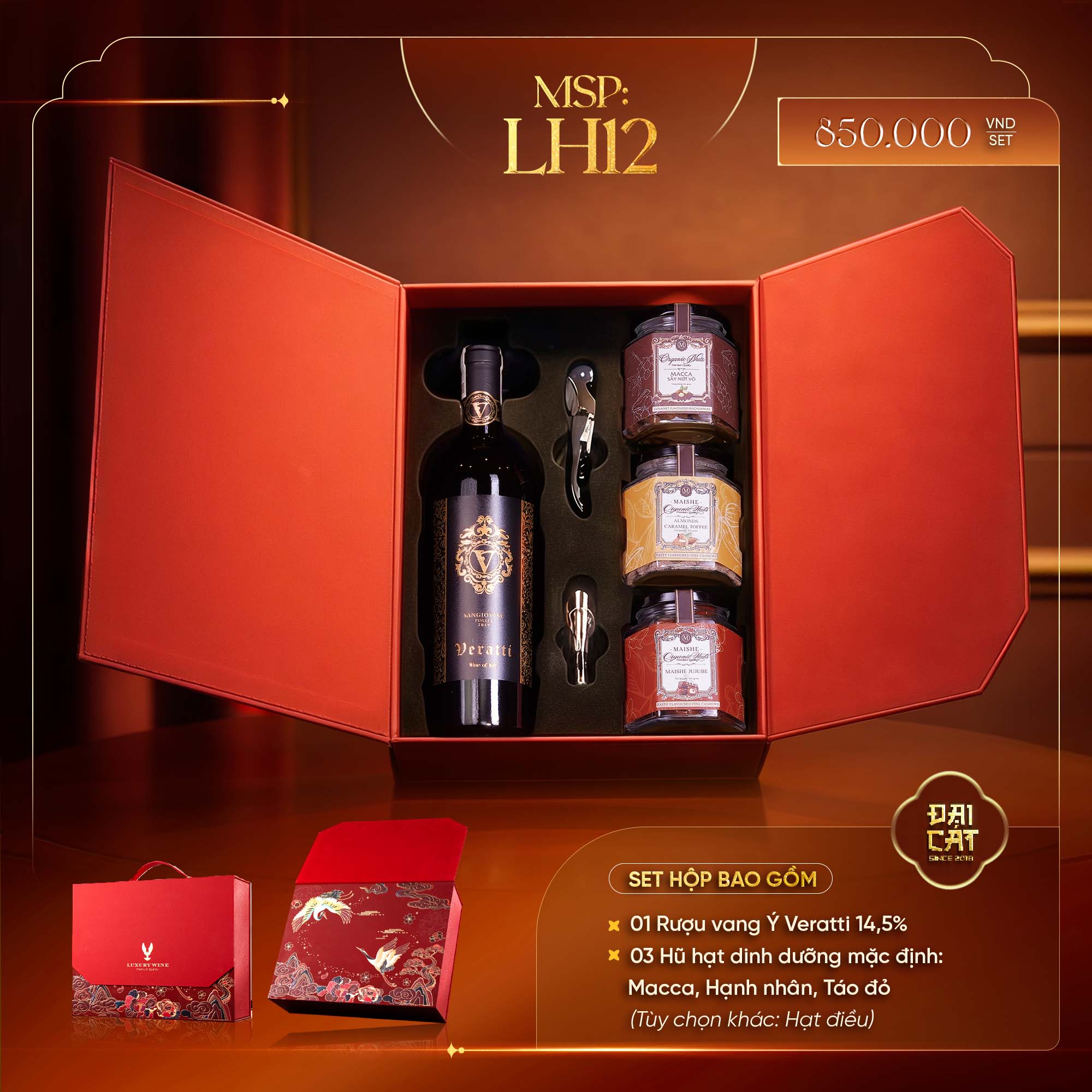 Set Quà Lưỡng Hạc Diên Niên LH12