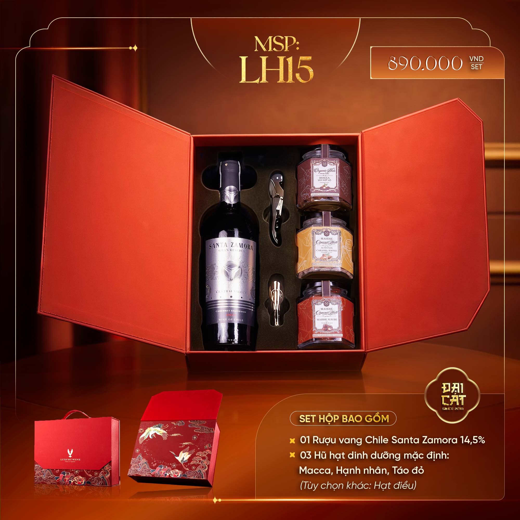 Set Quà Lưỡng Hạc Diên Niên LH15