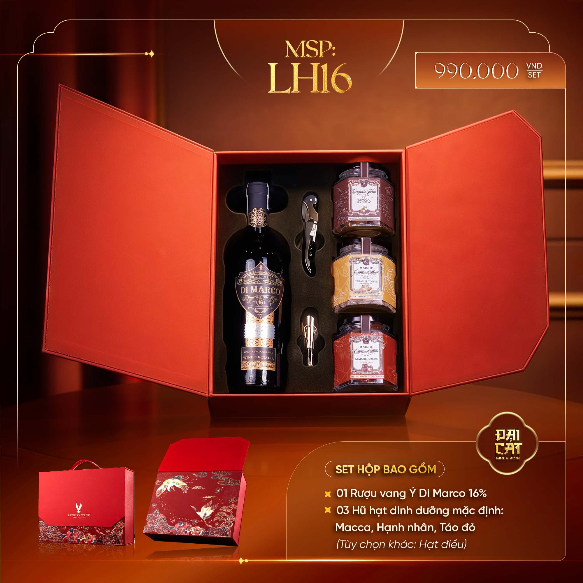 Set Quà Lưỡng Hạc Diên Niên LH16