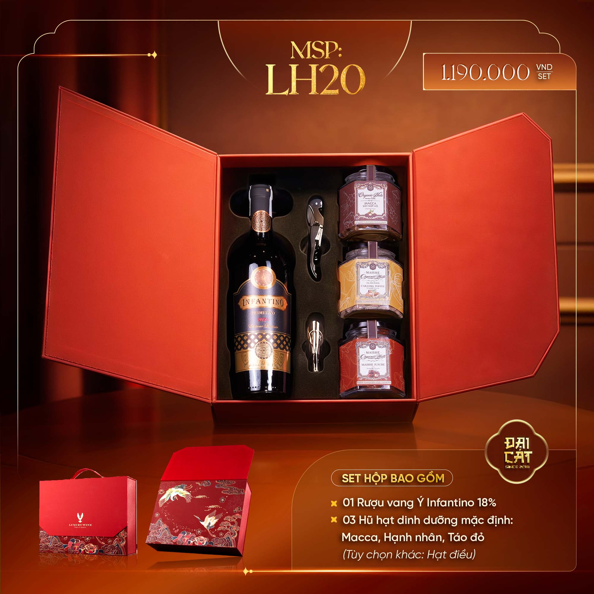 Set Quà Lưỡng Hạc Diên Niên LH20