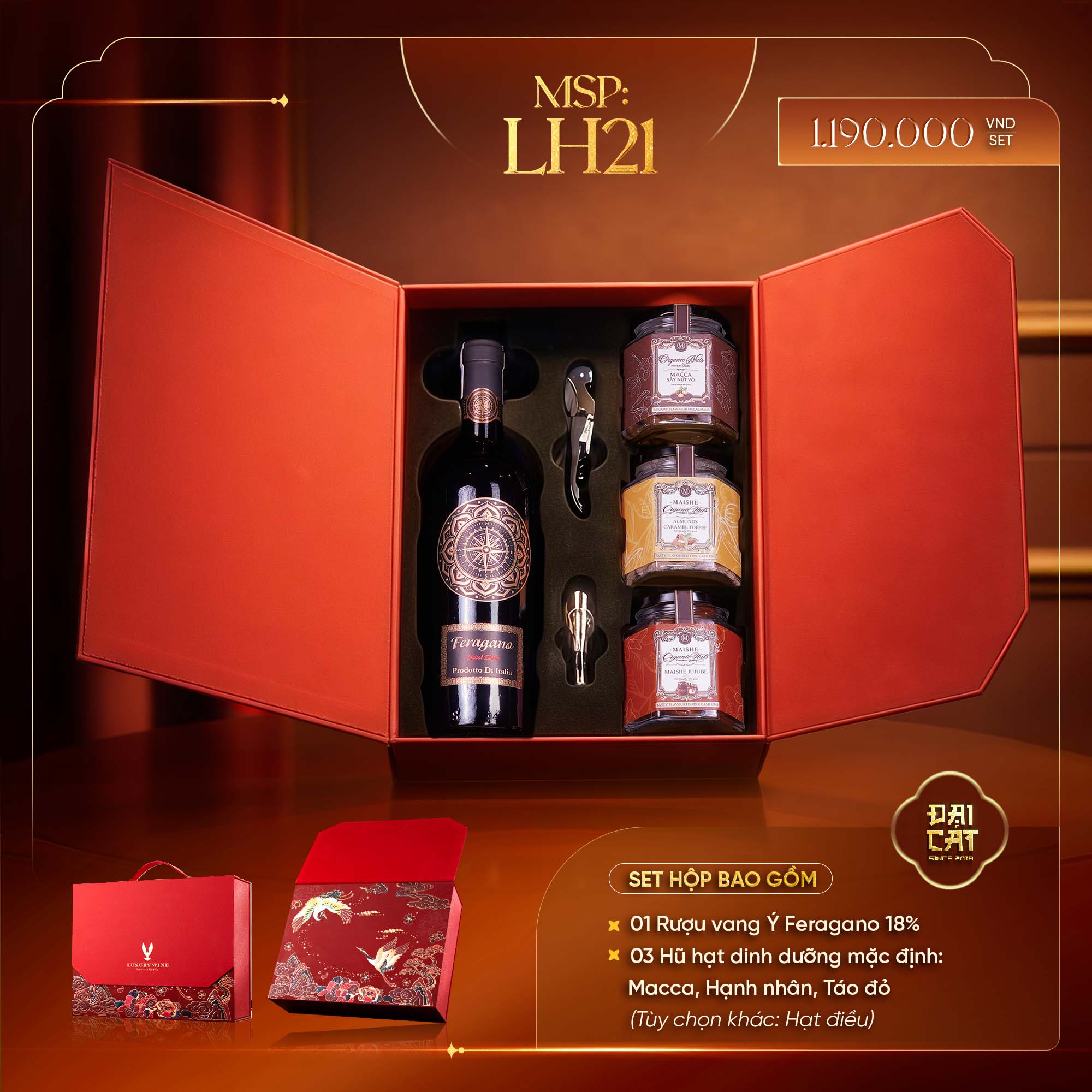 Set Quà Lưỡng Hạc Diên Niên LH21